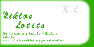 miklos lotits business card